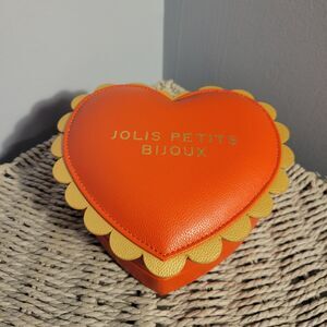 ban.do Heart Shaped Vegan Leather Jewelry Organizer Box, Travel Jewelry Case ...